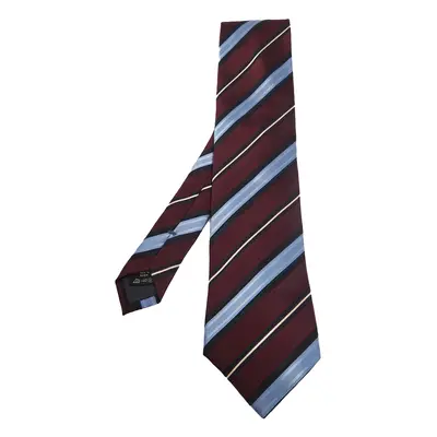 Ermenegildo Zegna Bicolor Striped Silk Tie