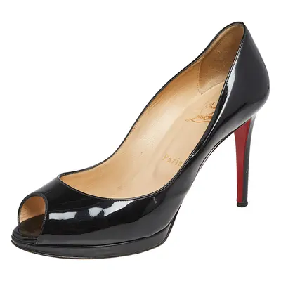 Christian Louboutin Black Patent Leather New Prive Pumps Size 38.5