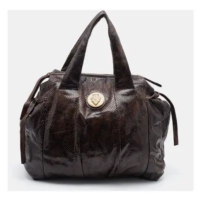 Gucci Brown Python Large Hysteria Tote