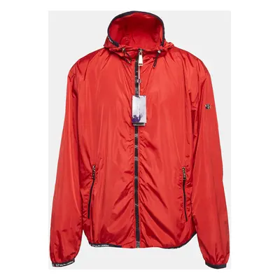 Ralph Lauren Purple Label Red Synthetic Windbreaker Zip-Up Hoodie