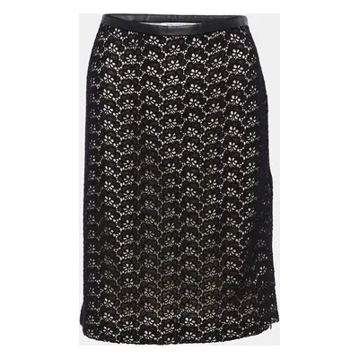 Diane Von Furstenberg Black Stevia Acorn Lace Mini Skirt