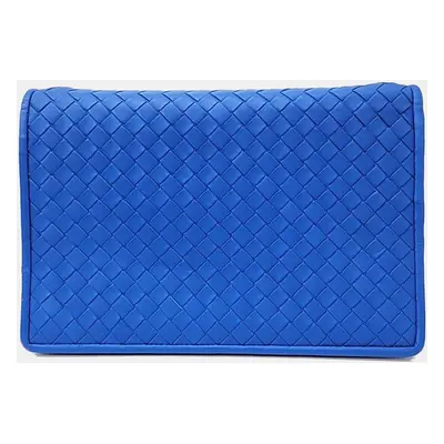 Bottega Veneta Blue Intrecciato Leather Mesh Crossbody Bag