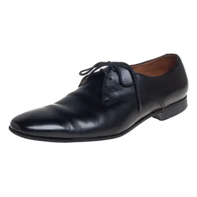 Burberry Black Leather Millstead Lace Up Oxfords Size