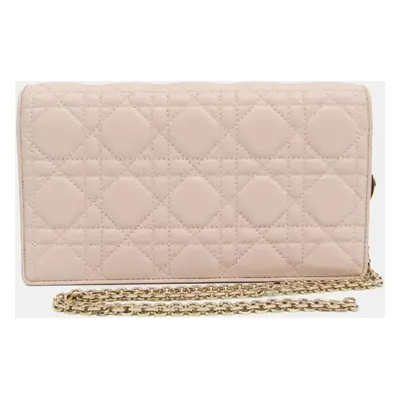 Dior Baby Pink Leather Cannage/Lady Dior Shoulder Bag