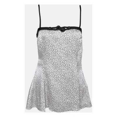 Emporio Armani Monochrome Printed Silk Cami Top