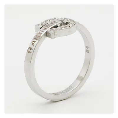 Aigner Crystals Silver Tone Ring Size