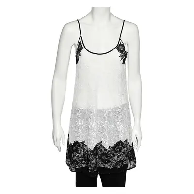 Oscar de la Renta Monochrome Lace Slip Dress