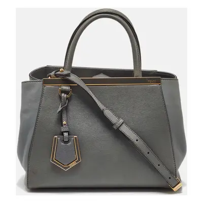 Fendi Grey Leather Mini 2Jours Tote