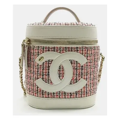 Chanel Multicolor Tweed and Leather Vanity Shoulder Bag