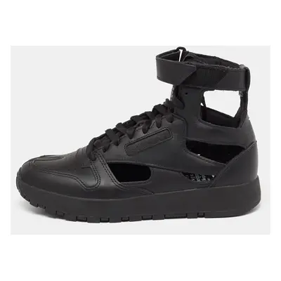 Maison Martin Margiela X Reebok Black Leather Tabi High Top Sneakers Size