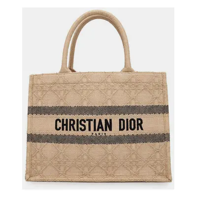 Dior Beige Raffia Size Book tote bag Medium