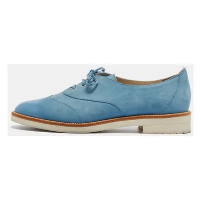 Oscar de la Renta Blue Suede Lace Up Oxfords Size