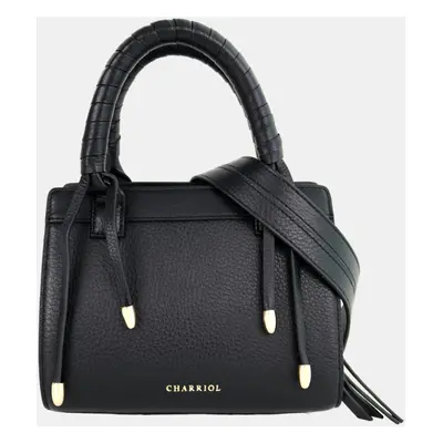 Charriol Black Leather Forever Handbag