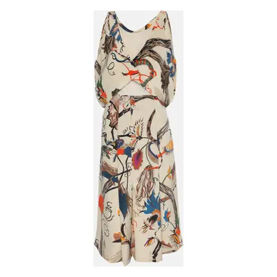 Balenciaga Multicolor Silk Iguana Floral Print Dress