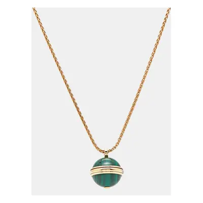 Piaget Possession Malachite Diamond 18k Rose Gold Necklace