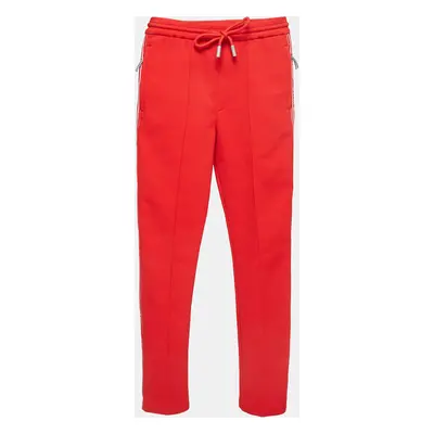 Off-White Red Jersey Logo Tape Track Pants