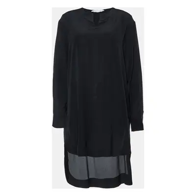 Chloe Black Silk Loose Fit Mini Dress