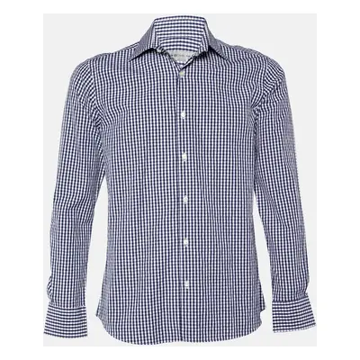 Etro Blue Checked Cotton Classic Shirt