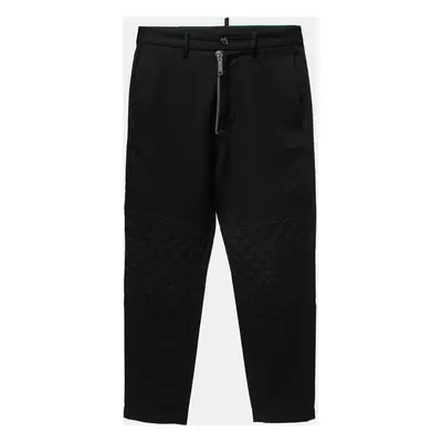 Dsquared2 Black Wool Quilted Knee Trousers