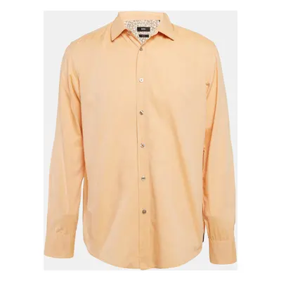 Boss By Hugo Boss Orange Cotton Button Front Shirt