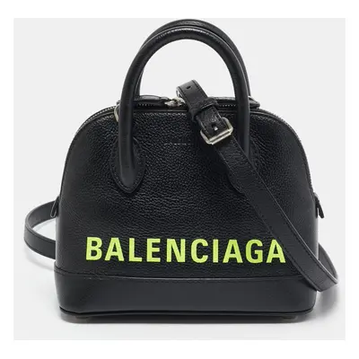 Balenciaga Black Leather Ville Satchel