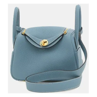 Hermes New Blue Jean Taurillon Lindy handbag