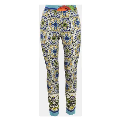 Dolce & Gabbana Multicolor Printed Crepe Trousers