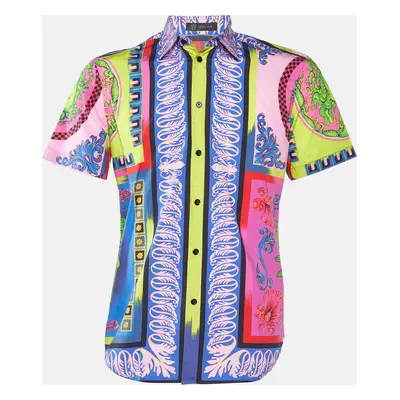 Gianni Versace Multicolor Printed Cotton Shirt