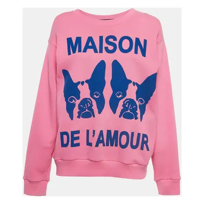 Gucci Pink Dogs Print Cotton Sweatshirt