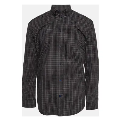 Balenciaga Multicolor Plaid Cotton Buttoned Up Shirt