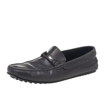 Tod's Black Leather Slip On Loafers Size 41.5