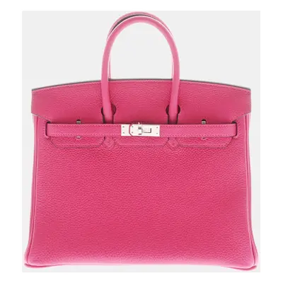 Hermes Pink Togo Leather Palladium Hardware Birkin Bag