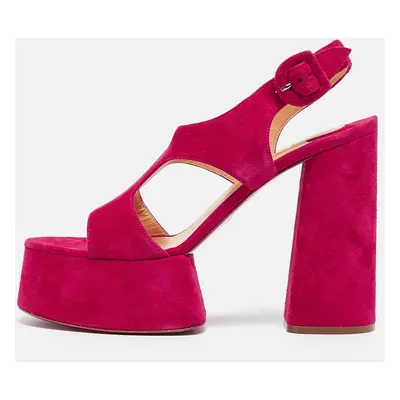 Christian Louboutin Pink Suede Foolish Sandals Size