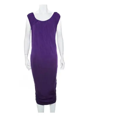 Emporio Armani Purple Knit Sleeveless Shift Dress