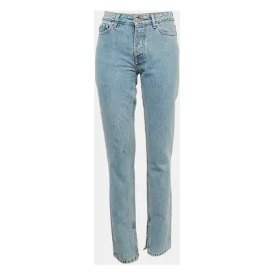 Ganni Blue Denim Straight Leg Jeans Waist 25"