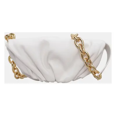 Bottega Veneta White Leather The Mini Pouch Belt Bag