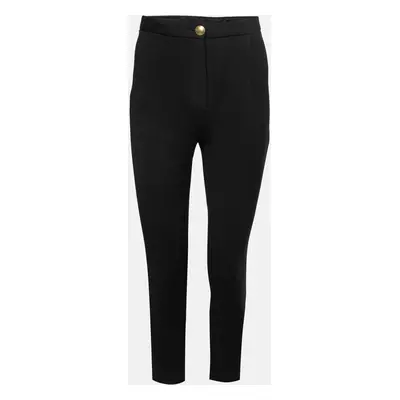 Roberto Cavalli Black Crepe Skinny Trousers