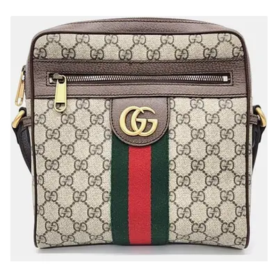 Gucci Beige GG Canvas Small Ophidia Messenger Bag