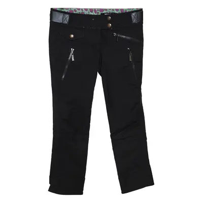 Just Cavalli Black Stretch Cotton Slim Fit Pants