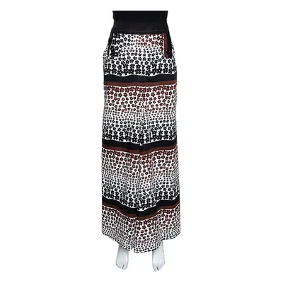 Kenzo Brown Floral Print Cotton Maxi Skirt