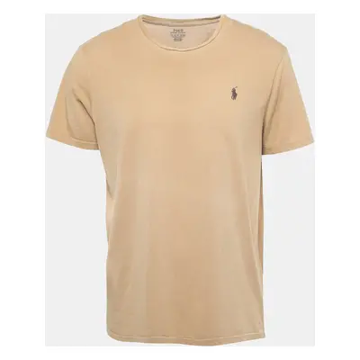 Polo Ralph Lauren Beige Cotton Custom Slim Fit T-Shirt