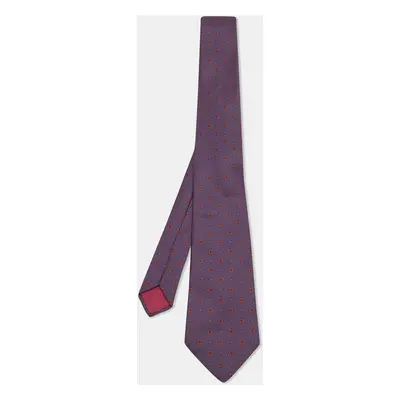 Givenchy Vintage Purple Jacquard Silk Tie