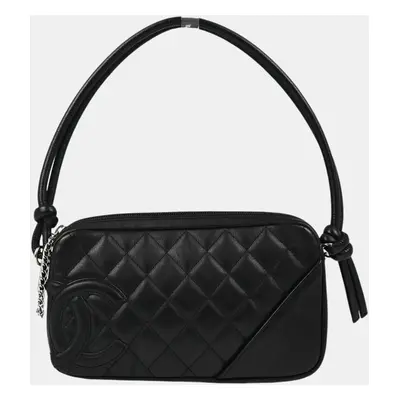 Chanel Black Calfskin Cambon Ligne Handbag