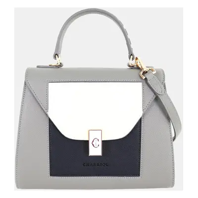 Charriol Grey & Black Leather LE REVE Handbag