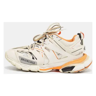 Balenciaga Multicolor Faux Leather and Mesh Track Sneakers Size