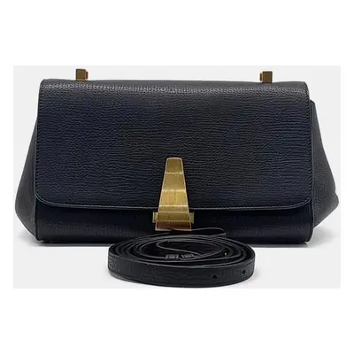 Bottega Veneta Black Leather BV Angle Handbag