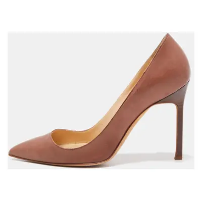 Manolo Blahnik Brown Leather BB Pumps Size