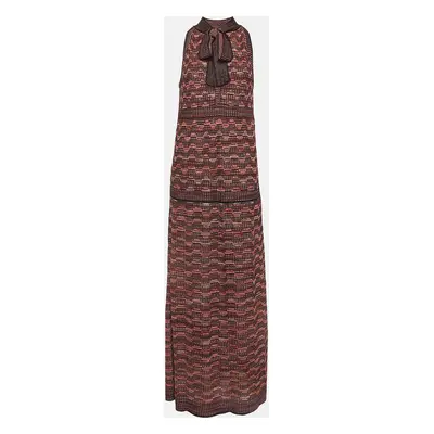 M Missoni Multicolor Patterned Lurex Knit Maxi Dress