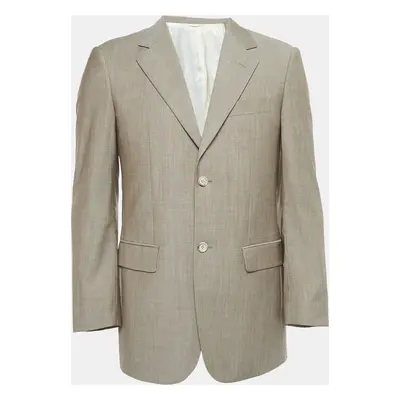 Balmain Light Brown Wool Blend Single Breasted Blazer