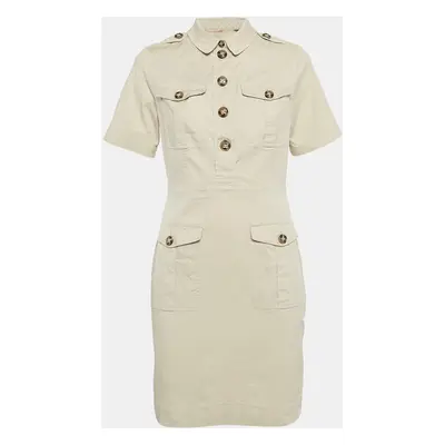 Burberry Brit Beige Cotton Utility Mini Dress